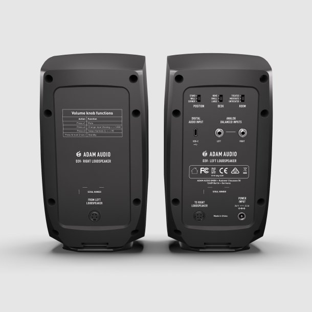 Adam Audio D3V Black Active Desktop Monitors